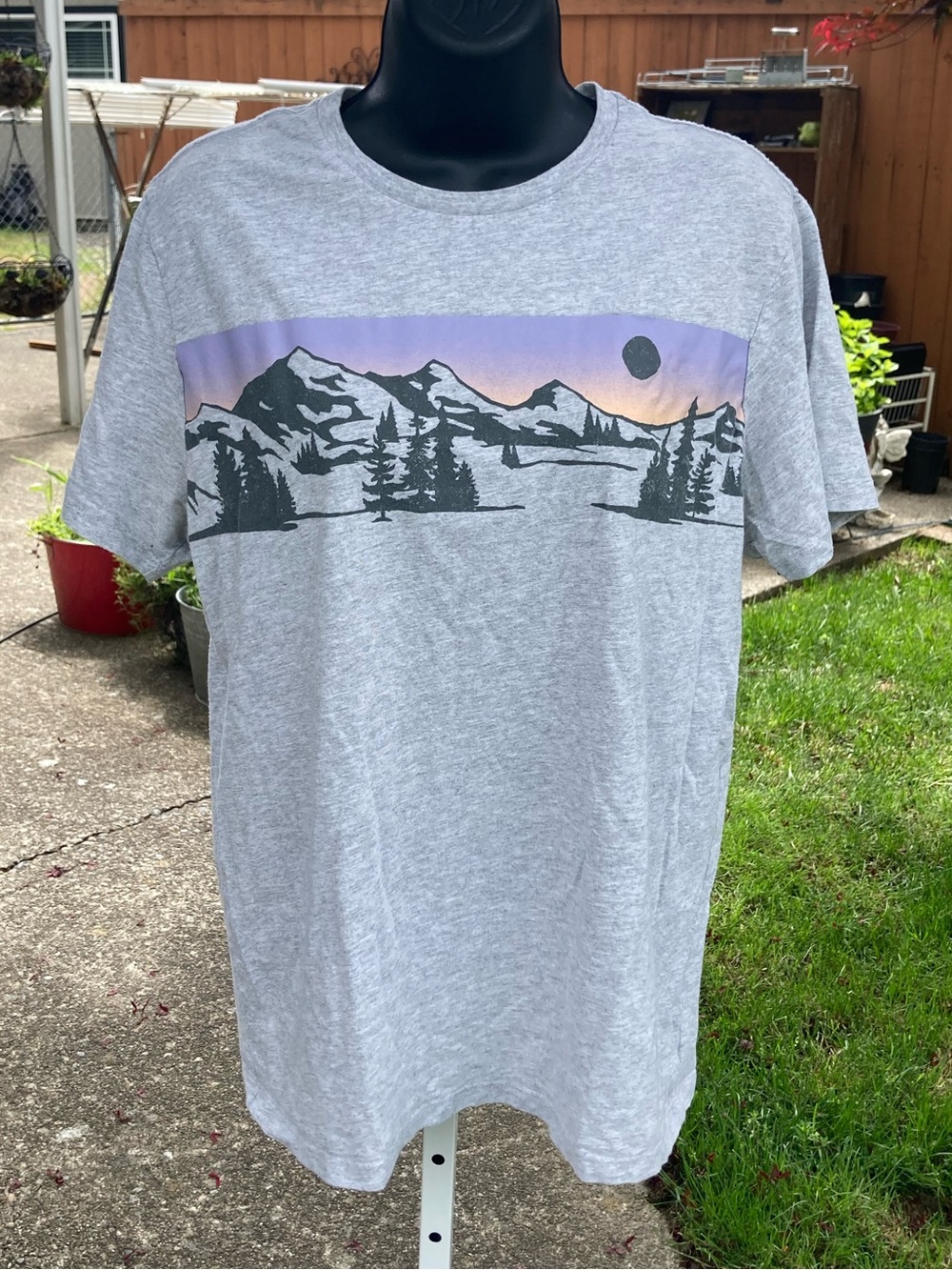Mountain Graphic Tee Heather Gray Old navy